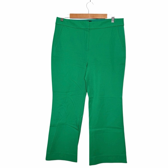 J. Crew Kelly Green Kelsey Cropped Flare Pants Size 8 - Picture 2 of 8